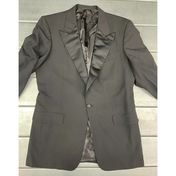 Hickey Freeman Boardroom Blazer Jacket Mens 41 Long Black 100% Wool Sport Coat - Picture 2 of 16